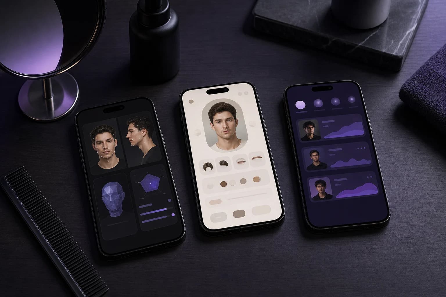 Editorial comparison of three AI appearance app workflows