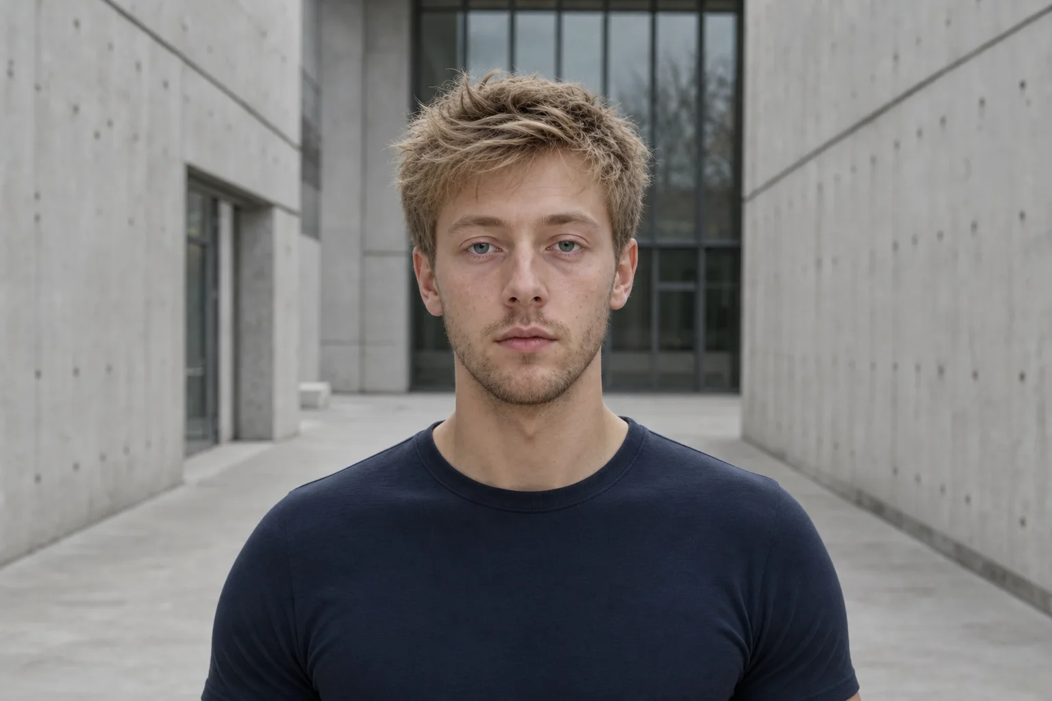 The same Caucasian man after a complete grooming and style upgrade